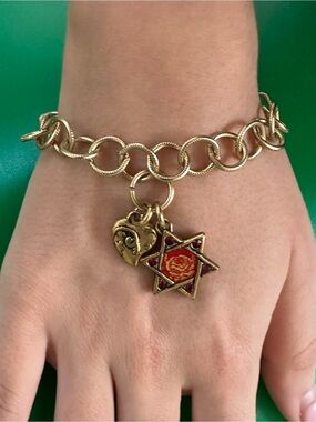JOHN WIND Chain Bracelet MAXIMAL ART Enamel Star Heart Charms